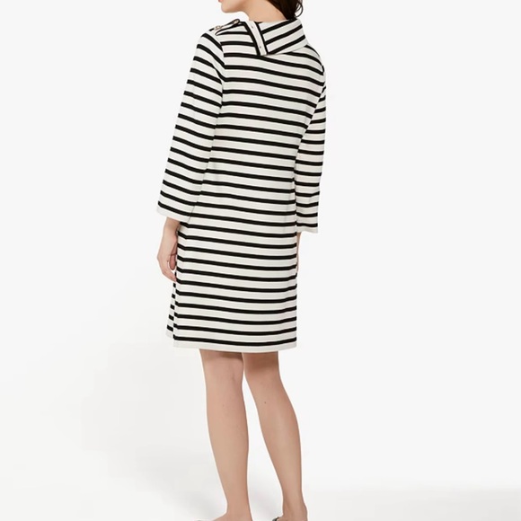 Striped Turtleneck Ponte Dress - Picture 2 of 3